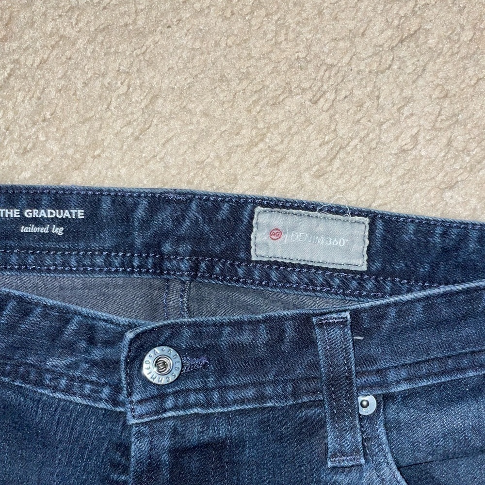 Adriano Goldschmied AG The Graduate Tailored Leg Dark Blue Jeans Men's 32x34‍‍‍‍ - Picture 7 of 12